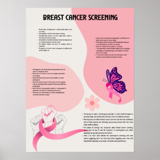 Affiche médicale pour le dépistage du cancer du se