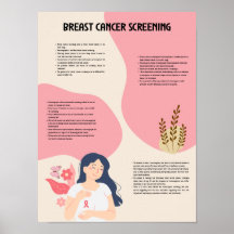 Affiche médicale pour le dépistage du cancer du se