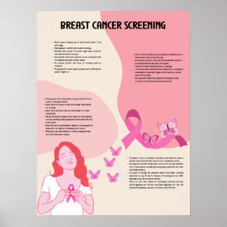 Affiche médicale pour le dépistage du cancer du se