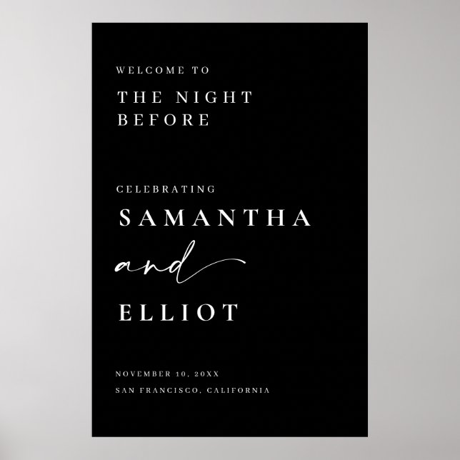 Affiche minimale de bienvenue pour la répétition d (Devant)