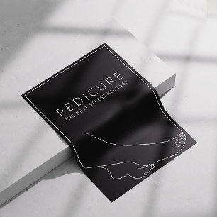 Affiche minimaliste de pédicure relaxante