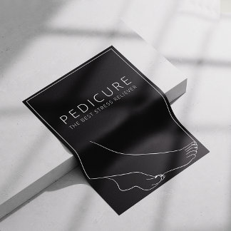Affiche minimaliste de pédicure relaxante