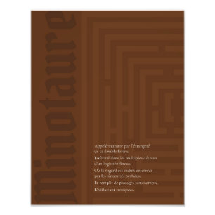 Affiche Minotaure Photo Print