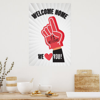 Affiche missionnaire de retour de la maison d'accu