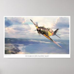 Affiche "Mitsubishi J2M Raiden " Jack " d'art