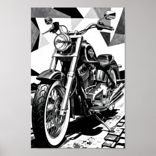 Affiche monochrome Classic Cruiser Spirit
