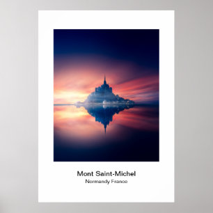 Affiche - Mont Saint-Michel Normandie France