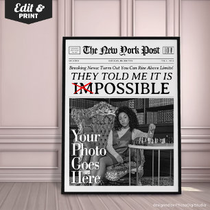 Affiche motivante de journal personnalisé C'est po