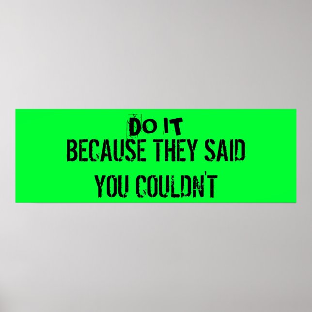 Affiche Motivation de l'entraînement (Devant)