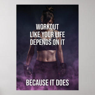Affiche motivationnelle de l'entraînement