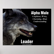 Affiche motivationnelle du loup gris
