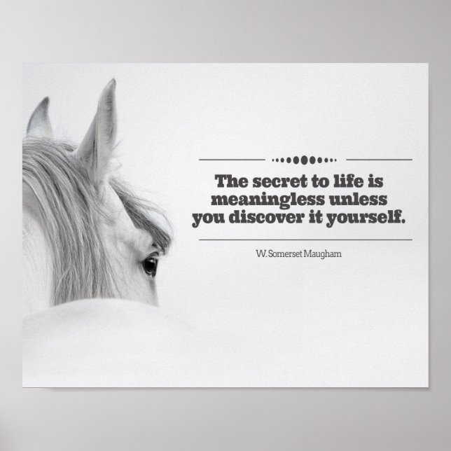 Affiche motivationnelle "Le secret de la vie..." (Devant)