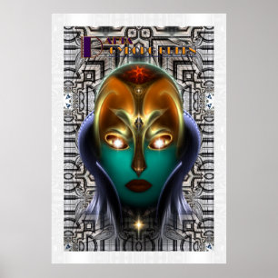 Affiche murale archivale Daria Cyborg Queen Tech