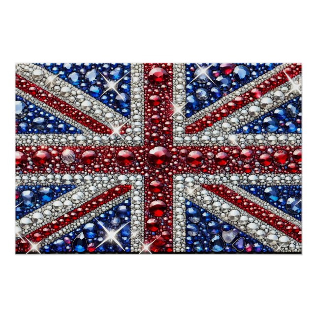 Affiche murale avec design aux couleurs britanniqu (Devant)