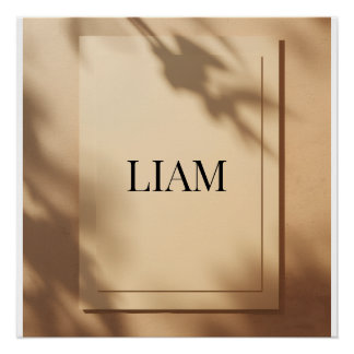Affiche murale moderne Liam – Affiche de typograph