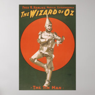 Affiche musicale de VAUDEVILLE de magicien d'Oz