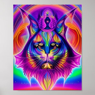 affiche mystique de chat