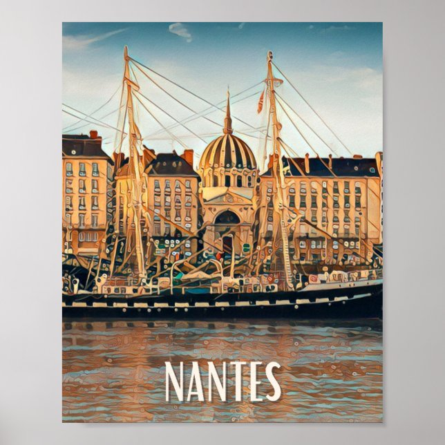 Affiche Nantes Photo Vintage (Devant)