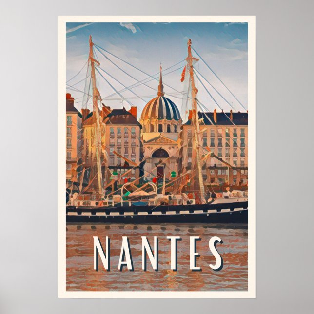 Affiche Nantes Photo Vintage (Devant)