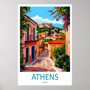 Affiche nationale d'Athènes Parc de ski vintage de