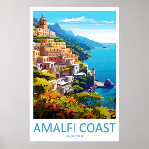 Affiche nationale vintage du parc de ski Amalfi Tr