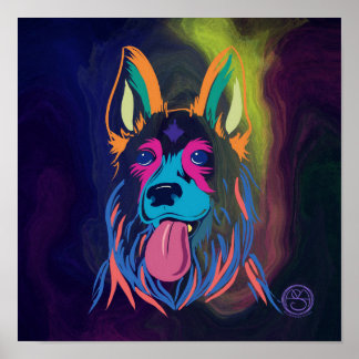 Affiche Neon Shepard