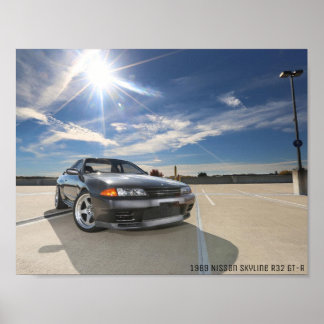 Affiche NISSAN SKYLINE R32 GT-R 1989
