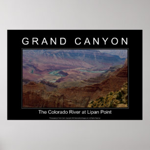 Affiche noire de la rivière 4853 de canyon grand