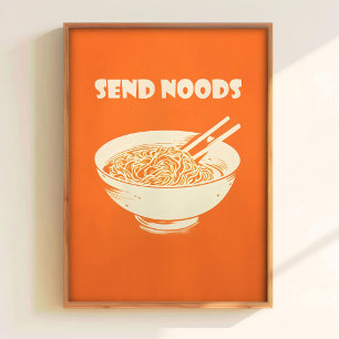 Affiche Noodles Envoyer Nouilles Impression Cuisin