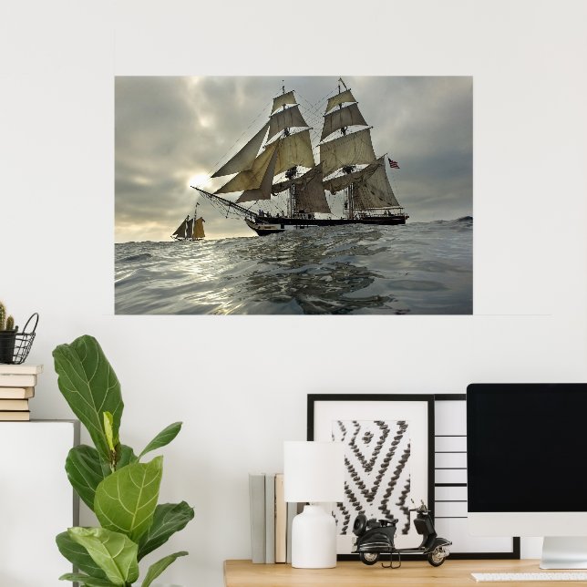 Affiche Ocean Sail Boat (Bureau à domicile)