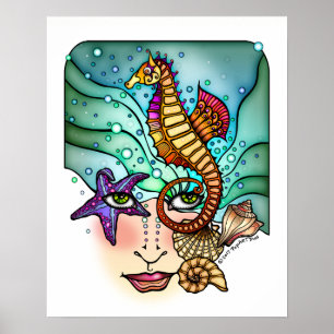 AFFICHE OCEAN VISIONS SEA ART 16x20