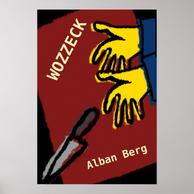 Affiche Opéra Wozzeck, Alban Berg (Devant)