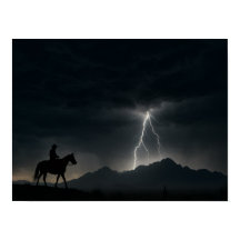 Affiche Orage du Désert - Foudre 