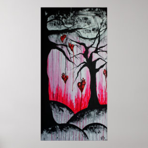 Affiche originale d'art de hauts - et - arbres