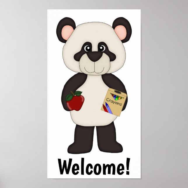 Affiche Panda de l'école de bienvenue (Devant)