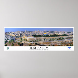 Affiche panoramique de Jérusalem