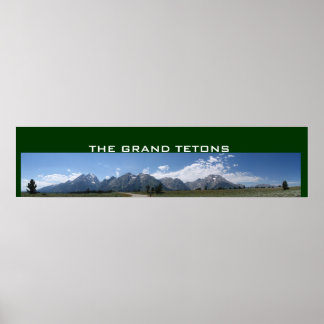 Affiche panoramique du Grand Tétons