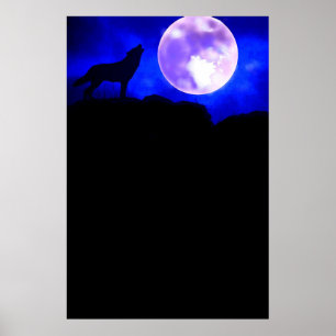 Affiche panoramique Wolf & Moon