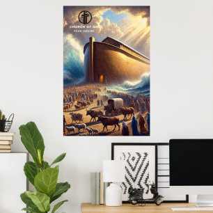 Affiche papier suspendue de l'Arche de Noé