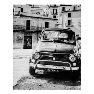 Affiche parfaite   Fiat 500 % pipe% Italie de