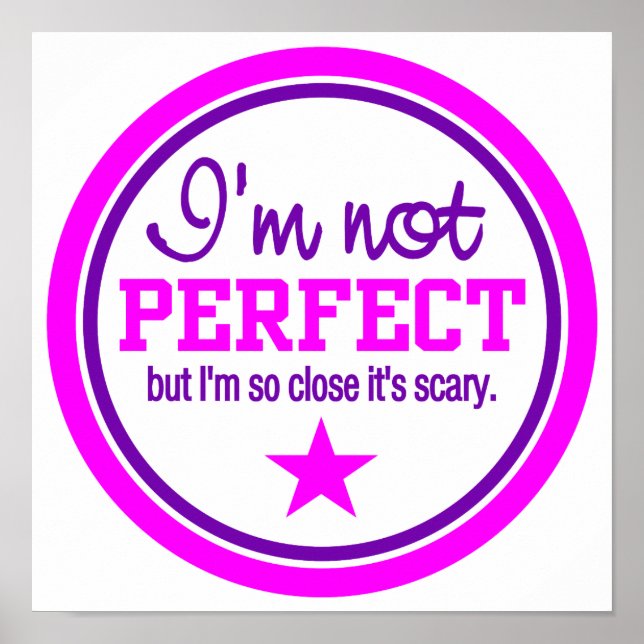 affiche PAS PARFAIT - rose (Devant)