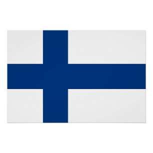 Affiche patriotique avec Drapeau de Finlande