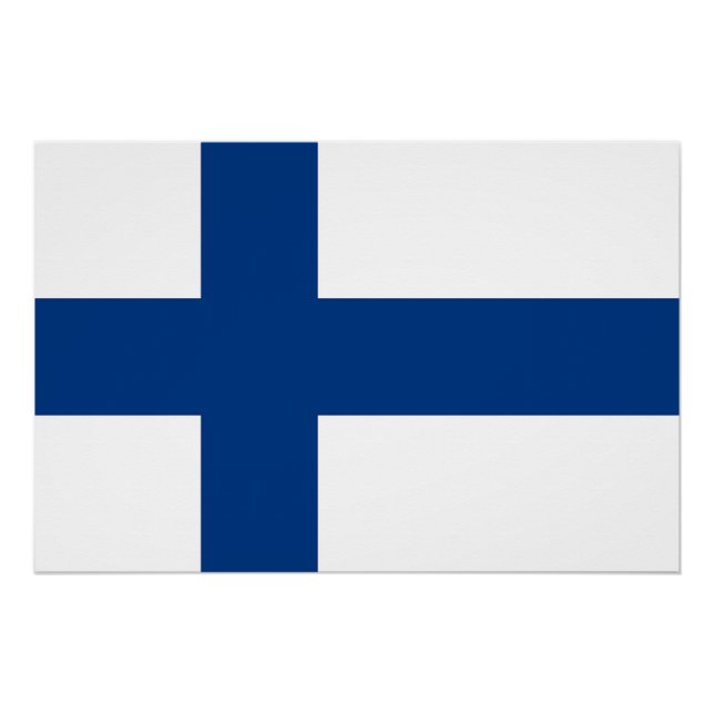 Affiche patriotique avec Drapeau de Finlande (Devant)
