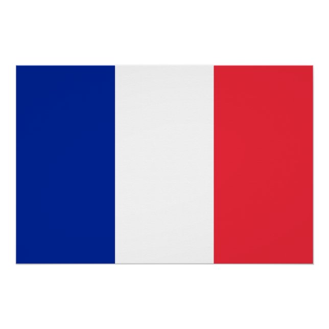 Affiche patriotique avec Drapeau de France (Devant)