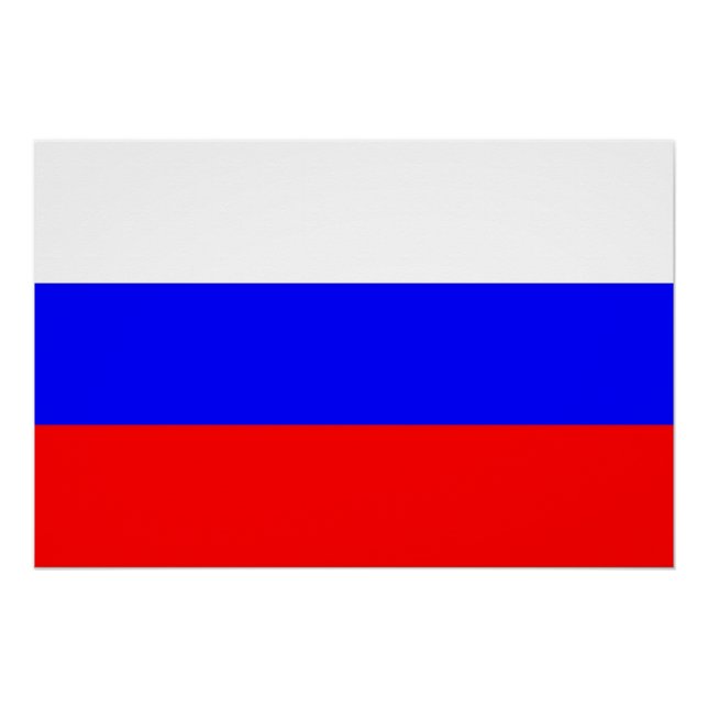 Affiche patriotique avec drapeau de la Russie (Devant)