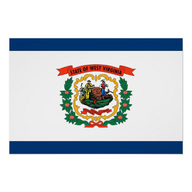 Affiche patriotique avec drapeau de la Virginie-Oc (Devant)