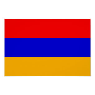 Affiche patriotique avec Drapeau de l'Arménie