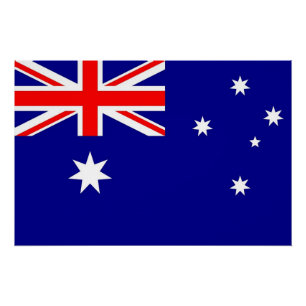 Affiche patriotique avec Drapeau de l'Australie