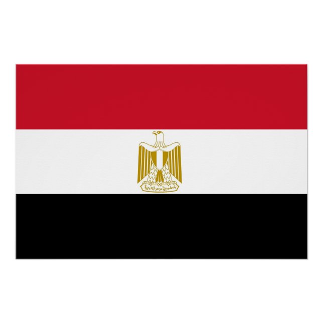 Affiche patriotique avec Drapeau de l'Egypte (Devant)