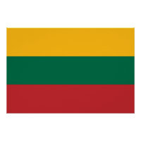 Affiche patriotique avec Drapeau de Lituanie